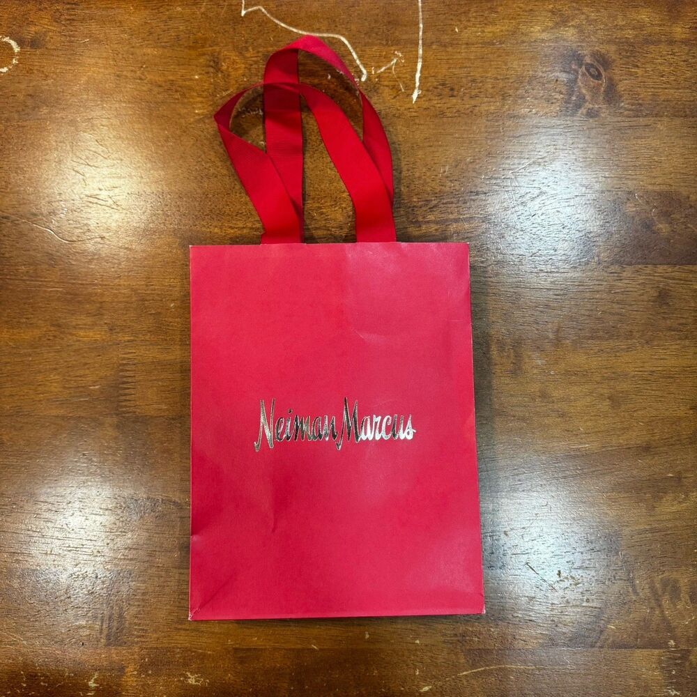 Neiman Marcus Red Paper Shopping *Empty Bag* 16" x 12" x 6"